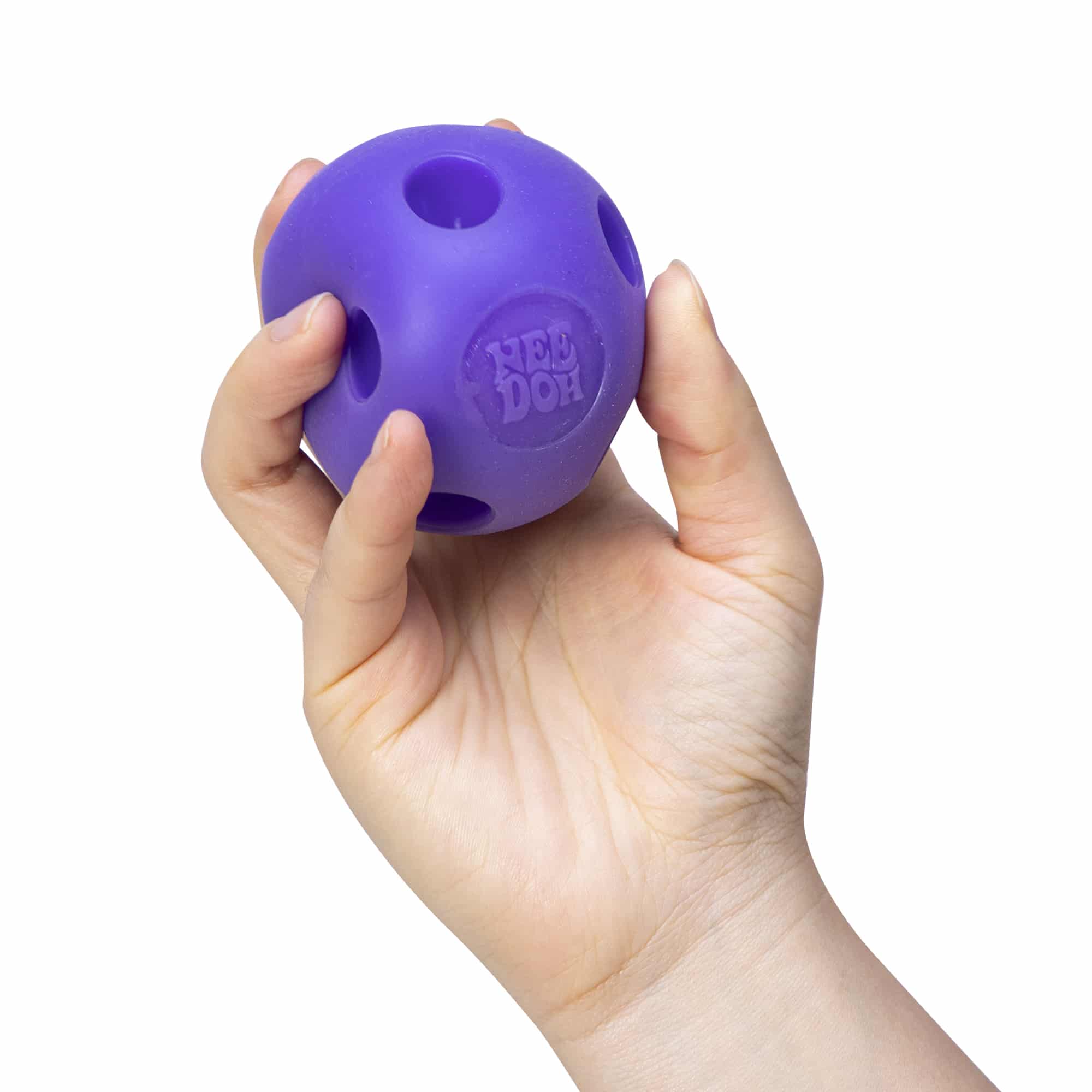 NeeDoh Happy Snappy - Purple in Hand